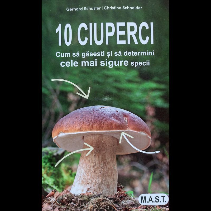 Carte - 10 ciuperci - Cum să găsești și să determini cele mai sigure specii