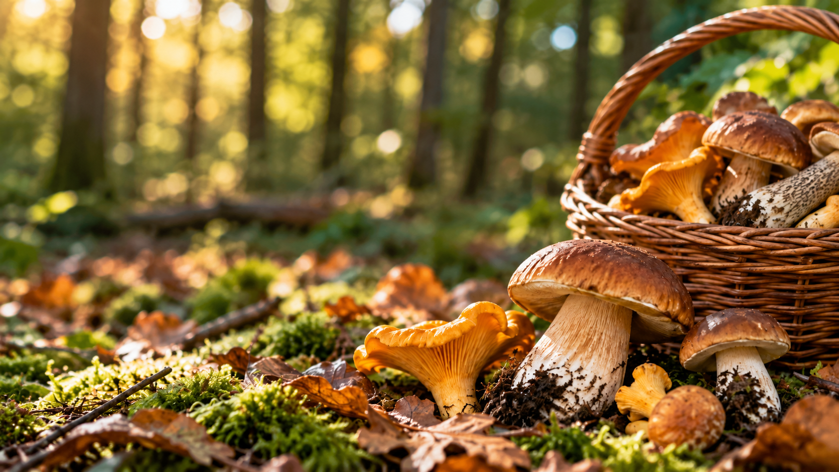 Identificarea ciupercilor sălbatice în pădure